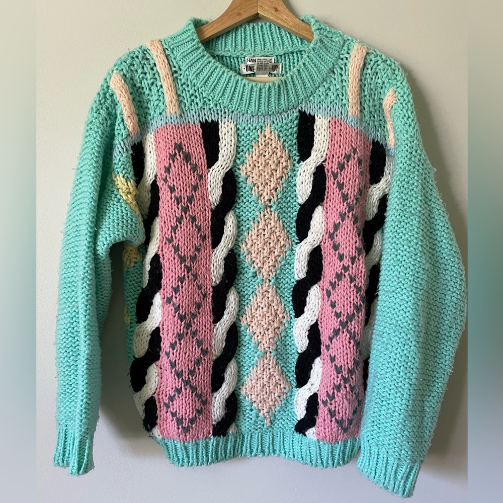One Step Up Handmade Cable Knit Sweater
